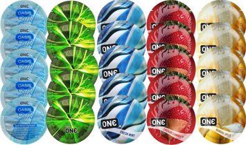 Набір з 25 шт One Oasis Silk + ONE Glowing + ONE Fresh Mint + ONE Chocolate Strawberry + ONE Banana SOS8360 фото