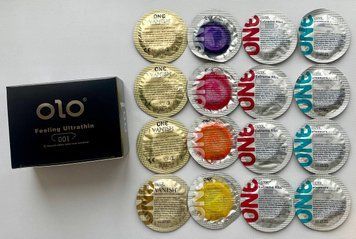 Набор 26 штук OLO Feeling Ultrathin 001 + ONE Color Sensations, Extreme Ribs, Pleasure plus, Vanish SOS2240 фото