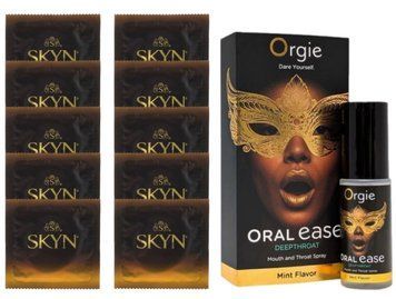 Комплект SKYN Passion Daiquiri 10 шт + ORGIE Oral Ease Deepthroat Spray (15 мл) SOS13658 фото