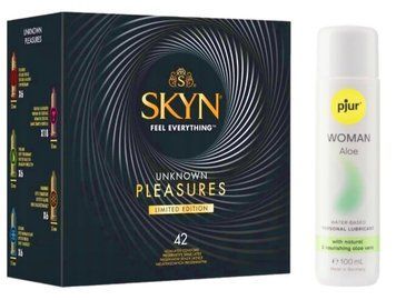 Комплект SKYN Pleasures 42 шт + Pjur Woman Aloe 100 мл SOS13258 фото