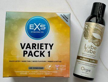 Набор EXS Mixed Variety Pack 1, 48 шт. - Лубрикант HUMAN LUBE intimate gel, 150 мл. SOS3200 фото