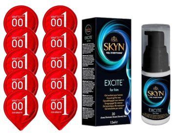 Комплект OLO Warming 001 10 шт + Skyn Excite Stimulating Gel For Him (15 мл) SOS14426 фото