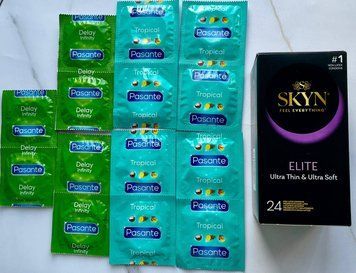 Комплект Skyn ​​Elite 24 шт + Pasante Tropical 8 шт, Delay 6 шт SOS3050 фото