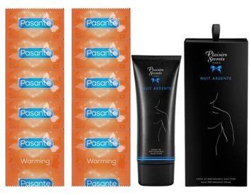 Комплект Pasante Warming 10 шт + Plaisirs Secrets Nuit Ardente Cream (60 мл)  SOS14376 фото