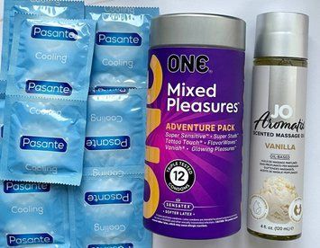 Комплект 22 шт ONE Mixed Pleasures + Pasante Cooling + System JO Aromatix Vanilla 120 мл  SOS1690 фото