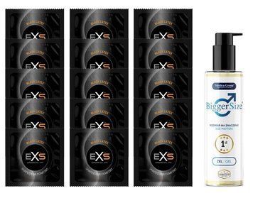Комплект EXS Black Latex 15 шт + Medica‑Group Bigger Size Gel (150 мл)  SOS14617 фото
