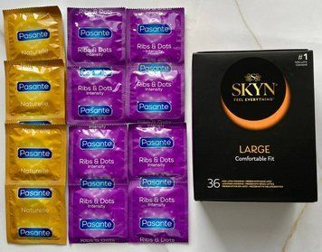 Комплект Skyn Large 36 шт + Pasante Naturelle 6 шт + Pasante Ribs & Dots 8 шт SOS3022 фото