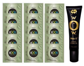 Комплект EXS Snug Fit 15 шт + Wet Wow Max O Clitoral Arousal Gel, 15 мл SOS14933 фото