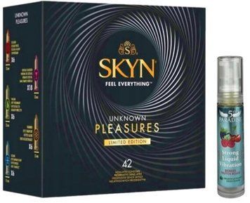 Набір з SKYN Pleasures (42 шт) + Рідкий вібратор 5th Paradise Liquid Vibrator &mdash; Червоні ягоди (10 мл) SOS10052 фото