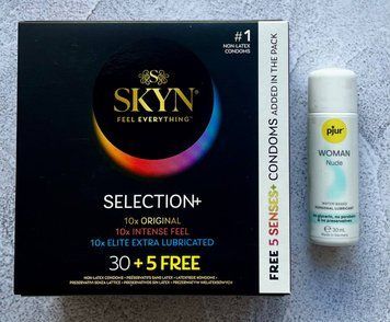 Комплект SKYN Selection 30 шт + 5 of 5 Senses - Лубрикант pjur Woman Nude 30 мл SOS2637 фото