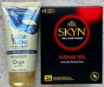 Комплект Skyn Intense feel 36 штук + LUBE TUBE XTRA, 150 мл ORGIE  SOS1096 фото