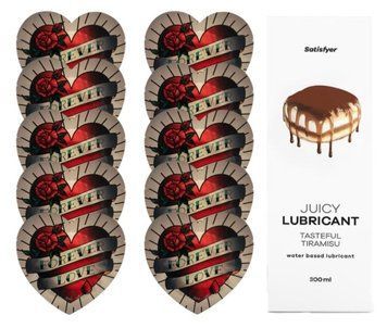 Комплект Pasante Heart 10шт. + Лубрикант Satisfyer Juicy Lubricant Tasteful Tiramisu 300 мл SOS11555 фото
