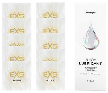 Набор: EXS Pure 10 шт. + Лубрикант Satisfyer Naughty Neutral 300 мл SOS11213 фото