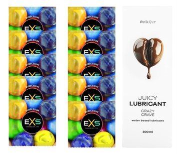 Комплект: EXS BUBBLEGUM 10 шт. + Лубрикант Satisfyer Crazy Crave 300 мл SOS11464 фото