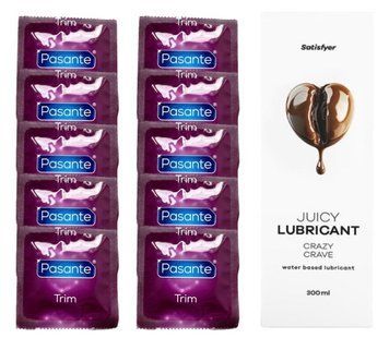 Комплект Pasante TRIM 10шт. + Лубрикант Satisfyer Juicy Lubricant Crazy Crave 300 мл SOS11705 фото
