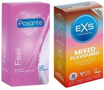 Набор с Pasante Sensitive Feel (12 шт) + EXS Mixed Flavoured 12 шт. SOS8160 фото