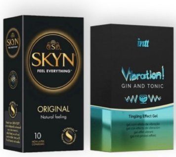 SKYN Original 10 шт + Intt Vibration Gin Tonic (15 мл) SOS6821 фото