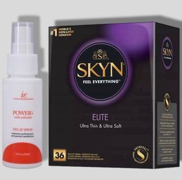 SKYN Elite, 36 шт + Пролонгатор Doc Johnson Power Delay Spray (59 мл) SOS5261 фото