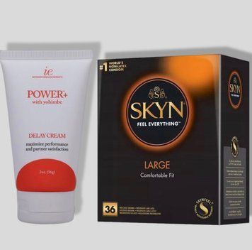 SKYN Large 36 шт + Пролонгатор Doc Johnson Power Delay Cream 56 г SOS5311 фото