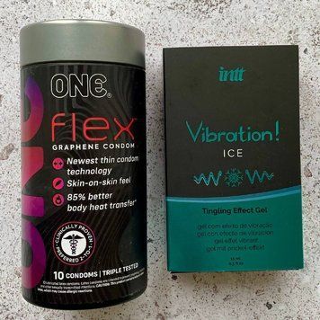 Комплект 10 штук ONE Flex графенових + Рідкий вібратор Intt Vibration Ice (15 мл). SOS1046 фото