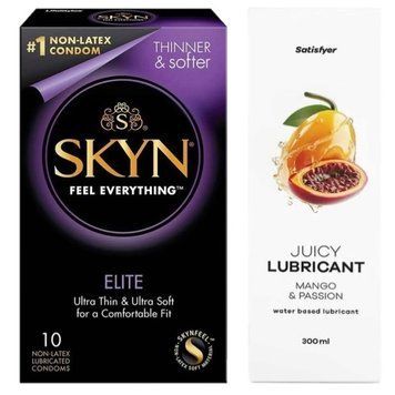 Набір Лубрикант Satisfyer Mango & Passion 300 мл + SKYN Elite 10 шт. SOS12824 фото