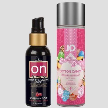 Sensuva Ultra-Stimulating On Insane Cherry Pop (57 мл) + JO Candy Shop Cotton Candy (60 мл) LB163 фото