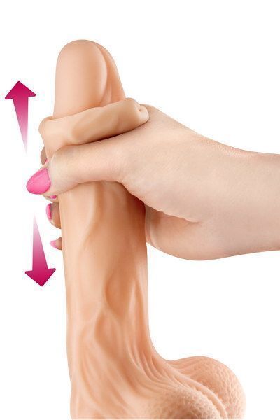 Фаллоимитатор с движущейся крайней плотью Real Body &mdash; Real JO, диаметр 4 см, TPE SO1888 фото