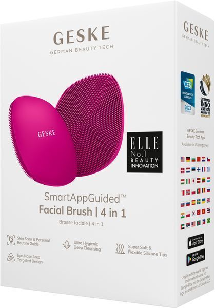 Щітка для обличчя GESKE Facial Brush 4в1 magenta HB0043 фото