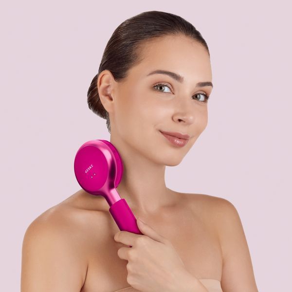 Звуковая светодиодная щетка для всего тела GESKE Sonic LED Full-Body Brush&Intensive Exfoliator 9в1 magenta HB0388 фото