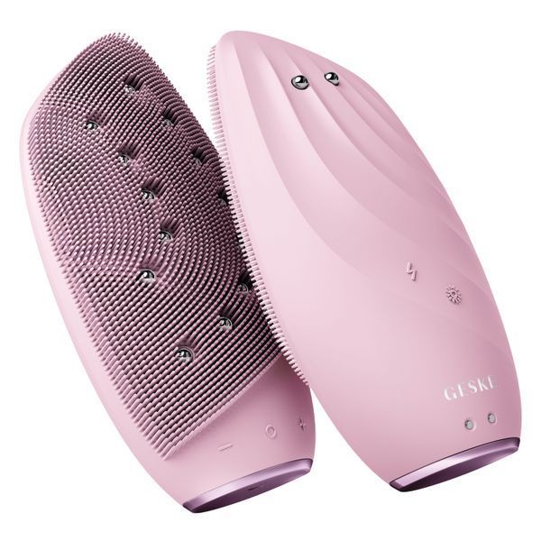 Очистительная щетка для лица GESKE Sonic Thermo Facial Brush&Face-Lifter 8в1 pink HB0093 фото