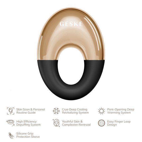 Масажер для очей GESKE Cool&Warm Eye Massager 7в1 gray HB0309 фото