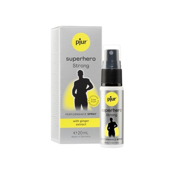 Пролонгировочный спрей pjur Superhero Strong Spray 20 ml, с экстрактом имбиря, впитывается в кожу. PJ12920 фото