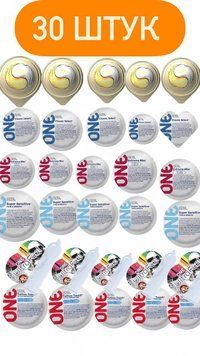 Набір One та Olo &ndash; 30 шт : Classic , Ribs , Sensitive , UltraFeel , Tattoo ; Ice Durable Fire SOS676 фото