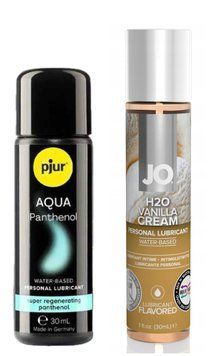 Набор лубрикантов pjur Aqua Panthenol 30 мл + System JO Vanilla Cream (30 мл) LB101 фото