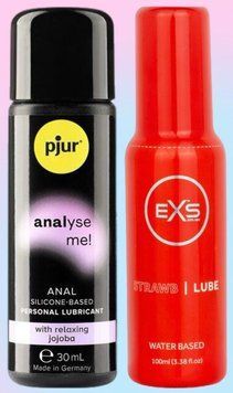 Набор лубрикантов pjur analyse me! Relaxing jojoba silicone 30 мл + EXS Strawberry Lube Water Based 100 мл LB602 фото