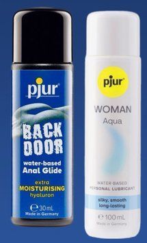 Набор лубрикантов pjur backdoor Comfort water glide 30 мл + pjur Woman Aqua 100 мл LB214 фото