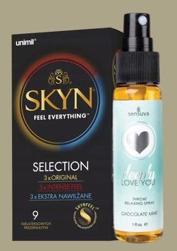 Набір Skyn Selection 9 шт + Спрей Sensuva Deeply Love You Chocolate Mint (29 мл) SOS5073 фото