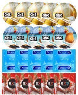 Набір 20 шт ONE Banana Split + ONE Island Punch + Pasante Cooling + EXS STRAWBERRY SUNDAE SOS7206 фото
