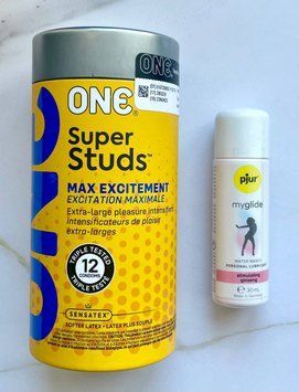 Комплект ONE Super Studs 12 шт + змазка pjur my glide 30 мл, з женьшенем SOS1941 фото