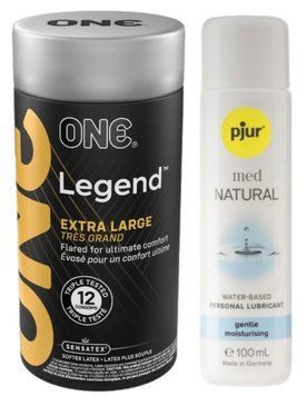 Комплект ONE Legend Extra Large 12 шт + Pjur MED Natural Glide 100 мл SOS13110 фото