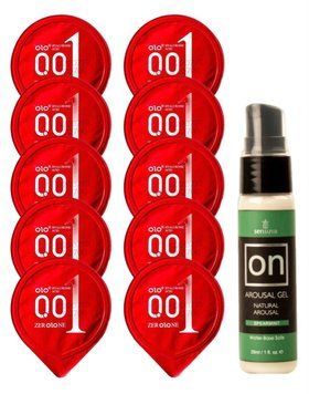 Комплект OLO 001 (червоні) 10 шт + Sensuva ON Arousal Gel for Her 29 мл SOS14226 фото
