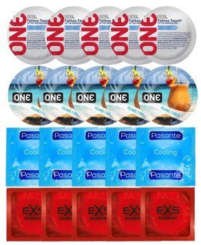 Набір 20 шт ONE Tattoo Touch + ONE Island Punch + Pasante Cooling + EXS Warming Comfy Fit SOS7256 фото
