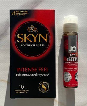 Комплект SKYN Intense Feel 10 шт  +  Змазка System JO H2O &mdash; Strawberry Kiss (30 мл) SOS2141 фото