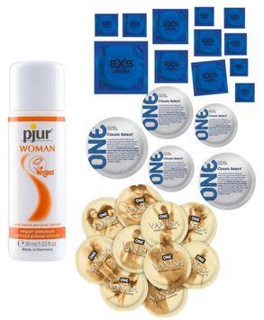 Комплект 27 шт One Vanish, Classic та EXS Cooling - Лубрикант pjur Woman Vegan (30 мл)  SOS3401 фото