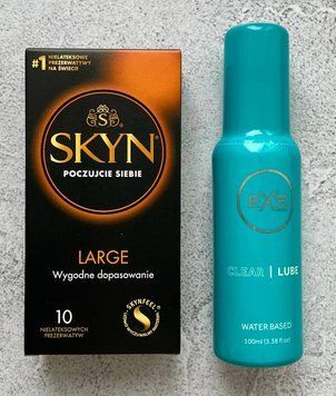 Набір SKYN Large 10шт  - Лубрикант EXS Clear Lube 100 мл SOS2588 фото
