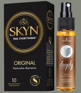 Комплект SKYN Original 10 шт + Спрей  Sensuva Deeply Love You Chocolate Coconut (29 мл) SOS5748 фото