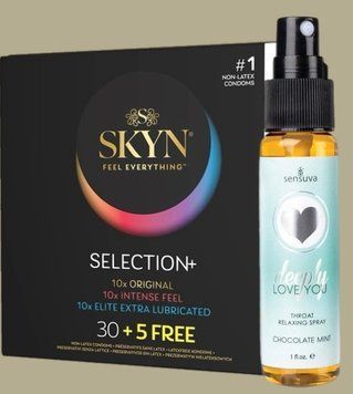 Комплект Skyn Selection 30 шт + 5 of 5 Senses , 35 шт + Спрей    Sensuva Deeply Love You Chocolate Mint (29 мл) SOS5507 фото