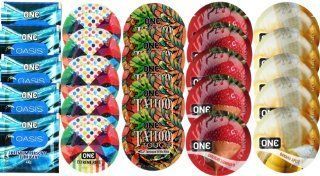 Набор из 25 шт One Oasis Premium + ONE Ribs + ONE Tattoo + ONE Chocolate Strawberry + ONEBanana SOS8462 фото