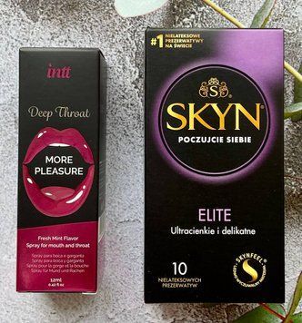 Комплект SKYN Elite (10 шт) + Спрей Intt Deep Throat Oral Spray (12 мл) SOS2391 фото