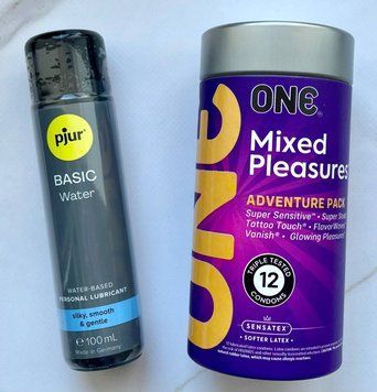 Набір ONE Flavor Waves 12 шт + Лубрикант pjur Basic waterbased 100 мл SOS2041 фото